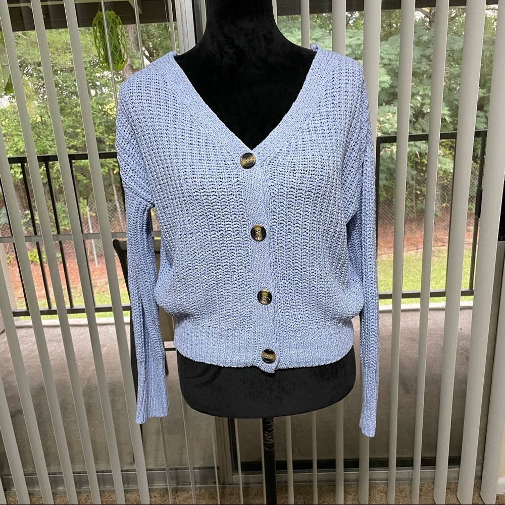 Sincerely Jules Women’s Lavender Knit Cardigan Sweater Size Large